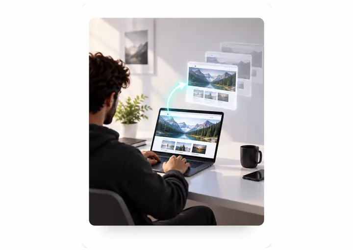 Exemple d’écran de connexion alternatif avec une carte compacte